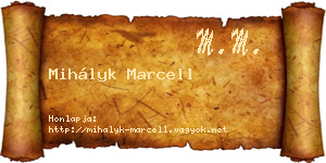 Mihályk Marcell névjegykártya